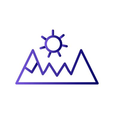 dağ simgesi, vektör illüstrasyonu