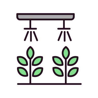 Hidrofonik bahçe ikonu vektör illüstrasyonu