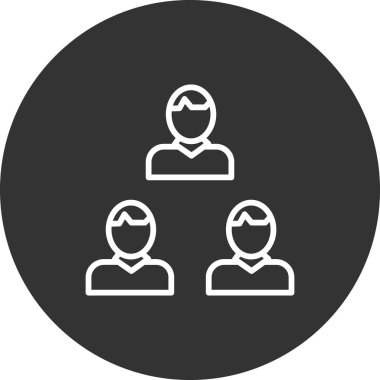 Takım simgesinin vektör çizimi, bir grup insan, takım çalışması