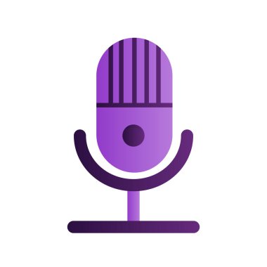 mikrofon simgesi vektör illüstrasyonu