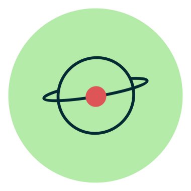 Gezegen simgesinin vektör çizimi, uzay sembolü