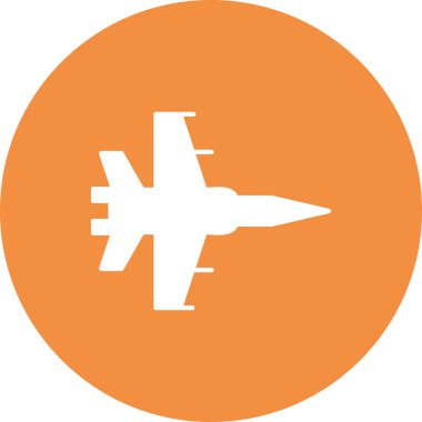 Fighter Jet ikon vektör çizimi