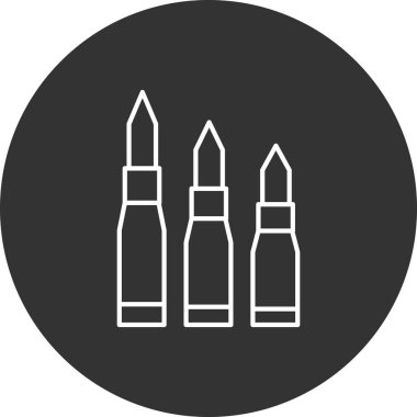 Kurşunların düz simgesi 