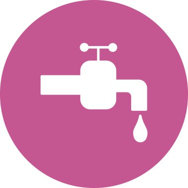 Su musluğu ikonu vektör illüstrasyonu