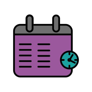 Takvim simgesi, vektör çizimi 