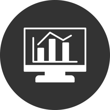 Diyagram grafik simgesi, vektör illüstrasyonu