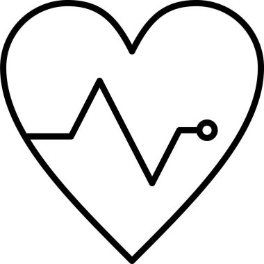 Kalp ikonu vektör illüstrasyonu