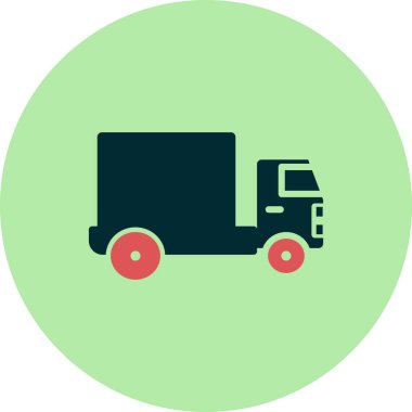 dağıtım kamyonu ikonu vektör çizimi