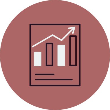 Satış raporu ikonu vektör illüstrasyonu