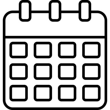 Takvim simgesi, vektör çizimi 