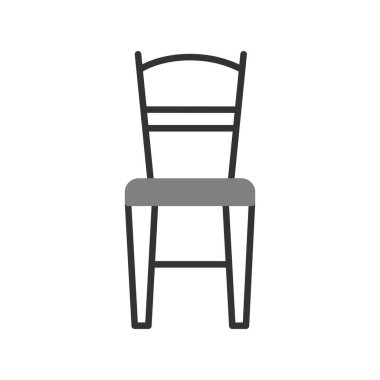 Sandalye Simgesi, vektör illüstrasyonu