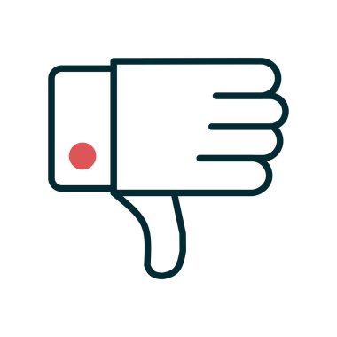 Hoşlanmıyorum. Web simgesi basit illüstrasyon 