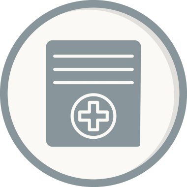 tıbbi dosya simge vektör çizim