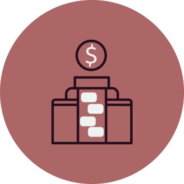 ofis binası simgesi, vektör illüstrasyonu