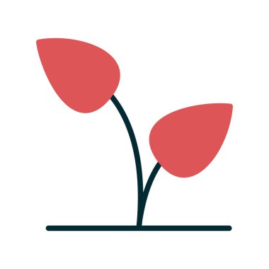 bitki simgesi, vektör illüstrasyonunu terk eder