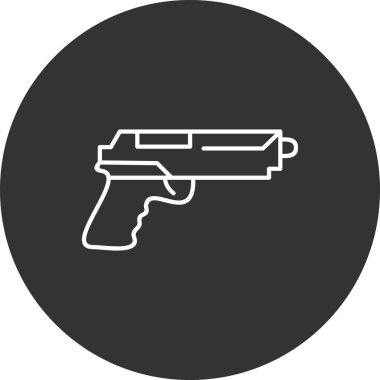 Bir silah simgesinin vektör illüstrasyonu 