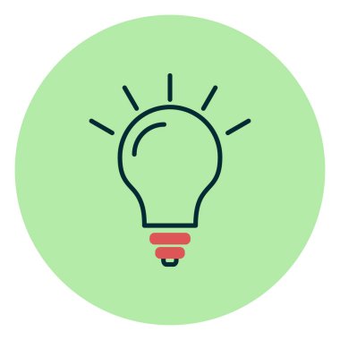 Ampul. Web simgesi basit bir illüstrasyon. fikir sembolü