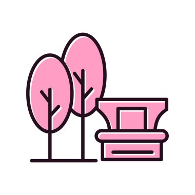 Bahçe ikonu vektör illüstrasyonu