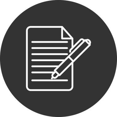 not ve kalem vektör illüstrasyonu