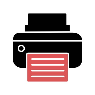 Yazıcı simgesi vektör illüstrasyonu