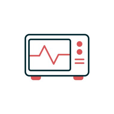 ECG İzleyicisinin vektör çizimi