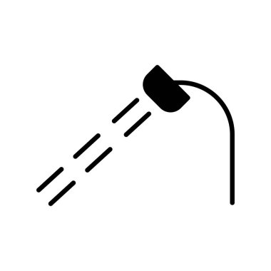 Duş simgesi. Su damlalarının basit bir gösterimi, ağ için vektör simgesi