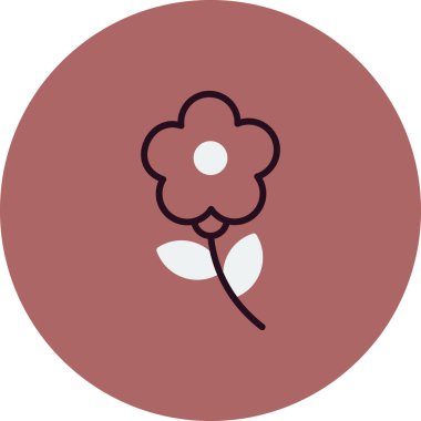 çiçek simgesi vektör illüstrasyonu