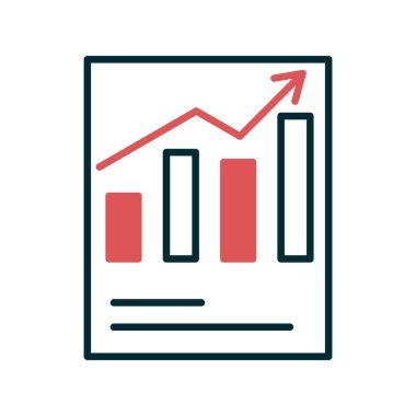 Satış raporu ikonu vektör illüstrasyonu