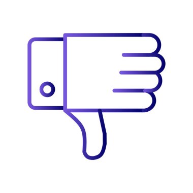 Hoşlanmıyorum. Web simgesi basit illüstrasyon 