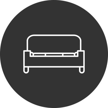 Koltuk simgesi, vektör illüstrasyonu