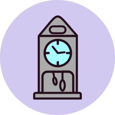 Saat simgesi vektör illüstrasyonu