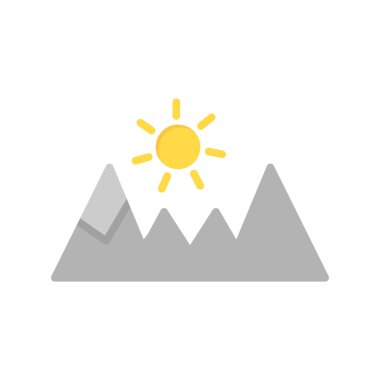 dağ simgesi, vektör illüstrasyonu