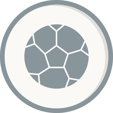 Futbol topu ikonu. Düz dizayn. vektör illüstrasyonu. 