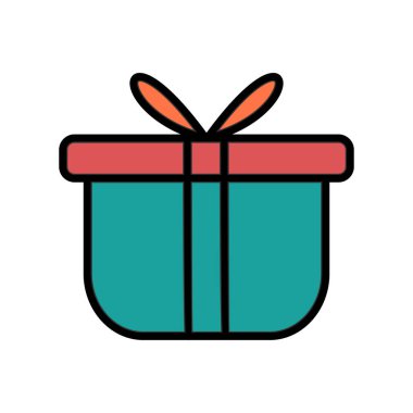 hediye simgesi, vektör çizimi 
