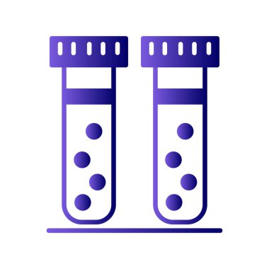 test tüpleri vektör düz renk simgesi 