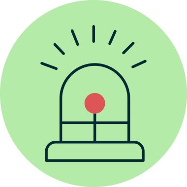 Siren simgesi, vektör çizimi