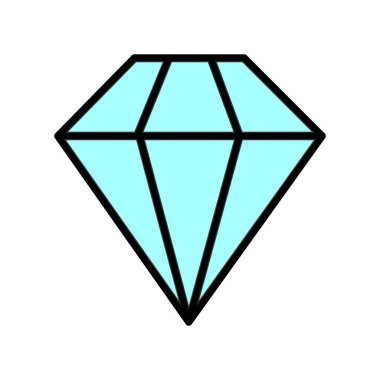 Elmas simgesinin vektör illüstrasyonu 