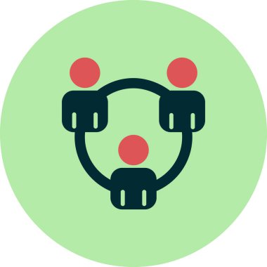 Takım çalışması simgesi vektör illüstrasyonu