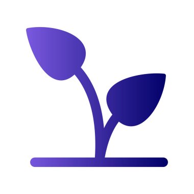 bitki simgesi, vektör illüstrasyonunu terk eder