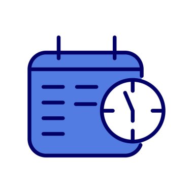 Zaman yönetimi simgesi vektör illüstrasyonu