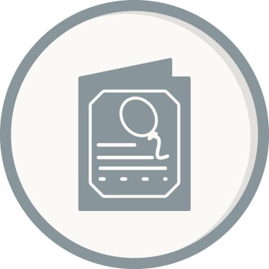 Doğum günü kartı simgesinin vektör illüstrasyonu