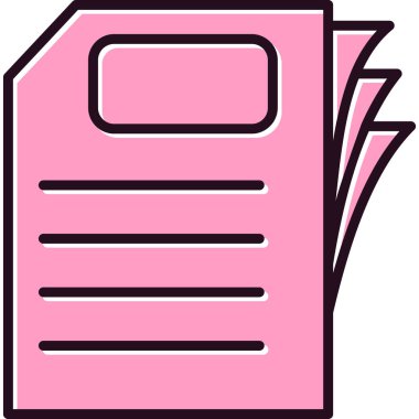 Kağıt, belge simgesi modada  