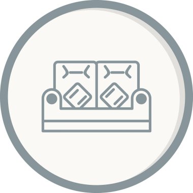 Koltuk simgesi, vektör illüstrasyonu