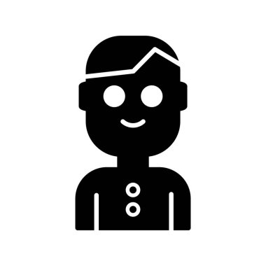 avatar vektör simgesi modern basit illüstrasyon 