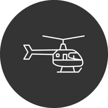 Helikopter simge vektör çizim