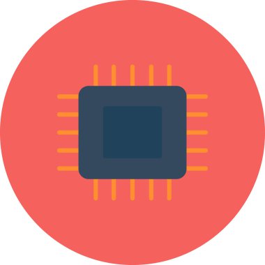 işlemci vektör simgesi, modern basit tasarım, işlemci çipi