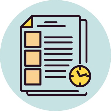 Sınav simgesi vektör illüstrasyonu