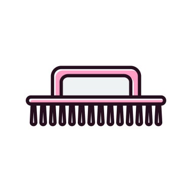 Temizlik fırça simge vektör çizim