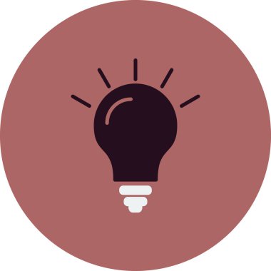 Ampul. Web simgesi basit bir illüstrasyon. fikir sembolü