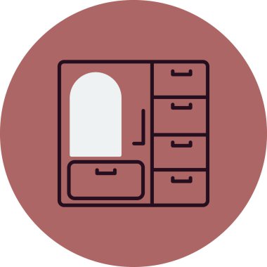 Dolap. Web simgesi basit tasarım 